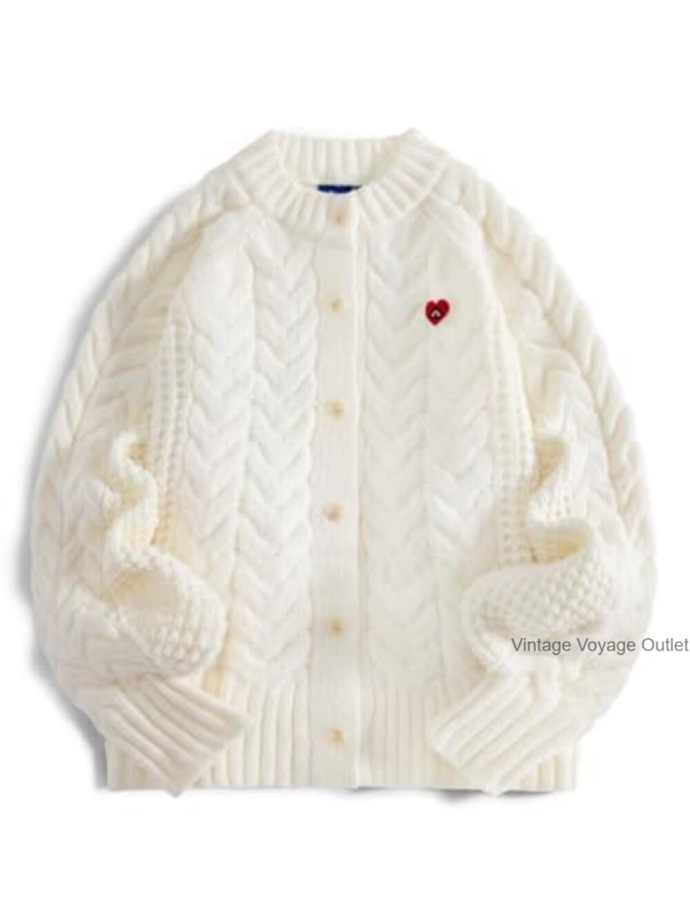 Aelfric Eden Chunky Cable Knit Oversized Cardigan Sweater